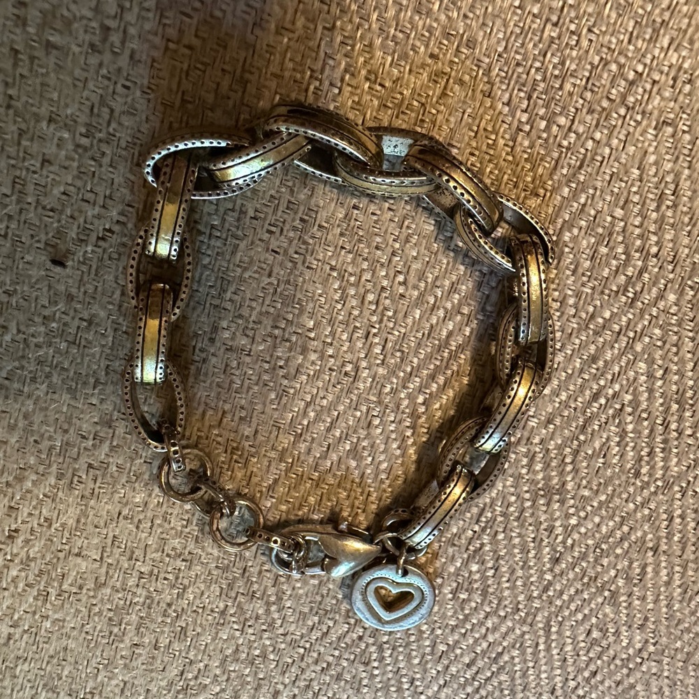 Brighton gold and silver thick chain link statement bracelet